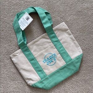 Trader Joe’s Mini Canvas Tote Bag 2025 - Mint